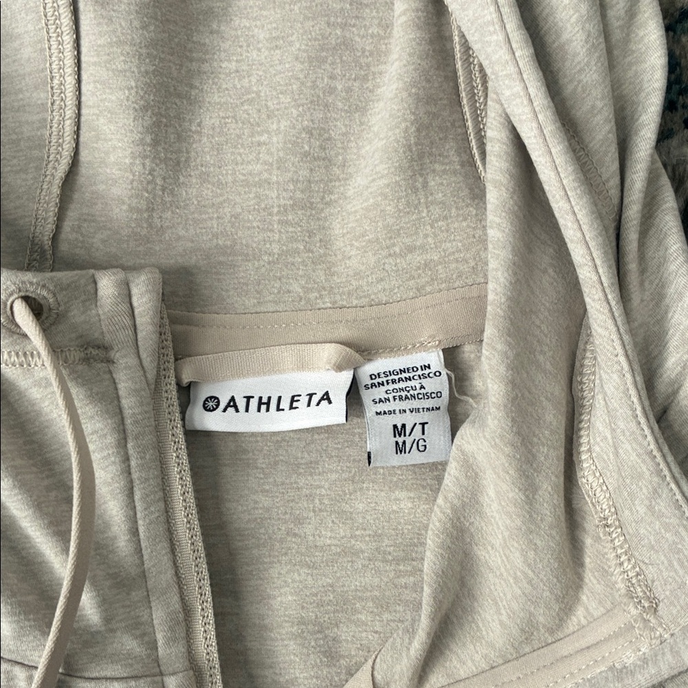 Athleta Cream Zip-Up Hoodie - Picture 2 of 6